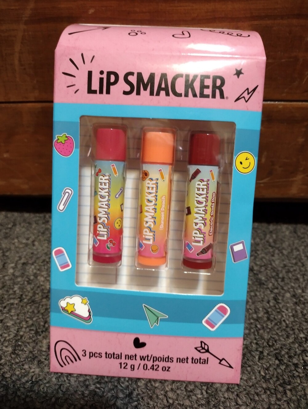 Lip Smackers 3-Pack Lip Balm - Pink, Orange, Red